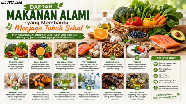 Daftar Makanan Alami yang Membantu Menjaga Tubuh Sehat