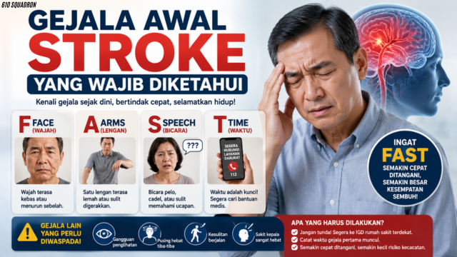 Gejala Awal Stroke yang Wajib Diketahui