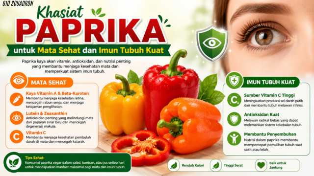 Khasiat Paprika untuk Mata Sehat dan Imun Tubuh Kuat