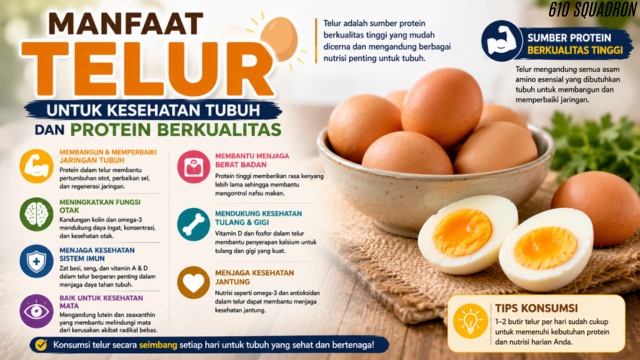 Manfaat Telur untuk Kesehatan Tubuh dan Protein Berkualitas