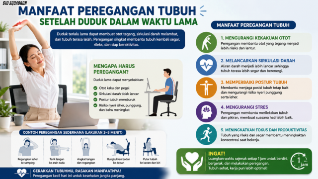 Manfaat Peregangan Tubuh Setelah Duduk dalam Waktu Lama