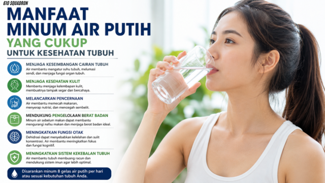 Manfaat Minum Air Putih yang Cukup untuk Kesehatan Tubuh