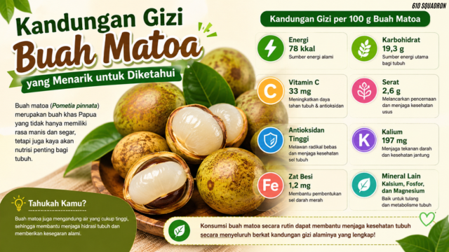 Kandungan Gizi Buah Matoa yang Menarik untuk Diketahui