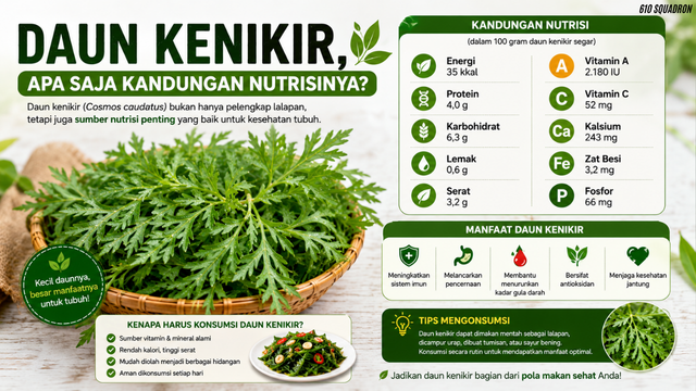 Daun Kenikir, Apa Saja Kandungan Nutrisinya?