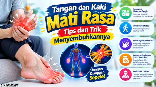 Tangan dan Kaki Mati Rasa - Tips dan Trik Menyembuhkannya