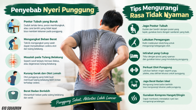 Penyebab Nyeri Punggung dan Tips Mengurangi Rasa Tidak Nyaman